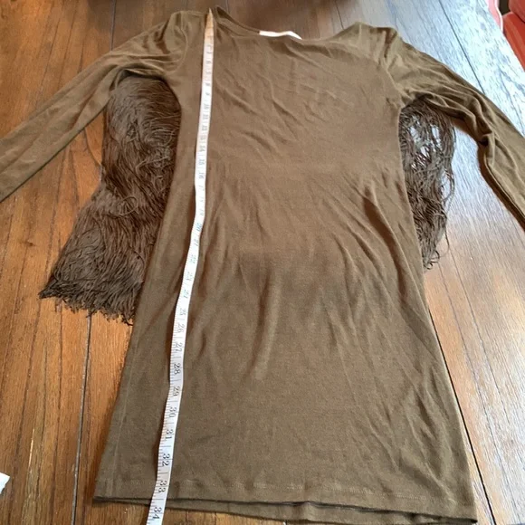 Stella McCartney Fringed Long-Sleeve Dress